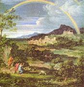 Joseph Anton Koch Heroische Landschaft mit dem Regenbogen oil painting